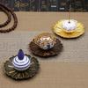 Zen Style Dual-use Ceramic Backflow Incense Burner and Holder Tray for Sandalwood Coil