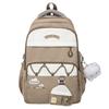 Student Schoolbag Women's Color Contrast Backpack Large Capacity Backpack with Coin Purse