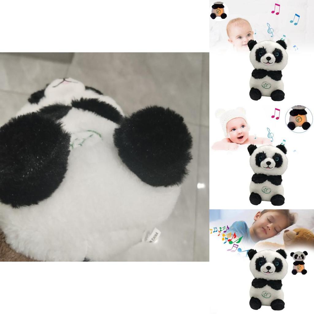 Peluche Orso Panda che Respira per Neonati con Musica e Funzioni Rilassanti per il Comfort del Neonato