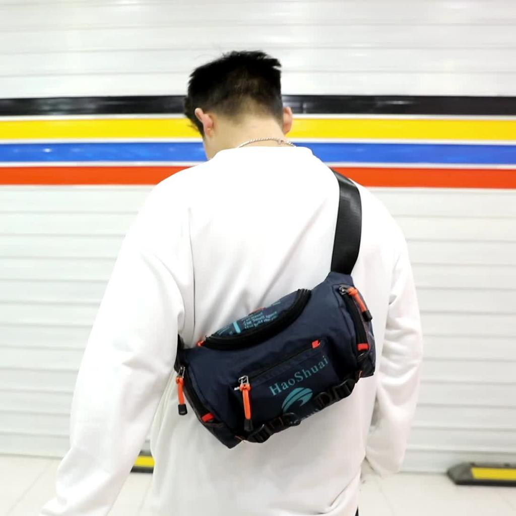 Multi-functional Outdoor Waist Bag Sports Men's Shoulder Crossbody Bag Waterproof Chest Bag Cycling and Mountaineering High-capacity Waist Bag