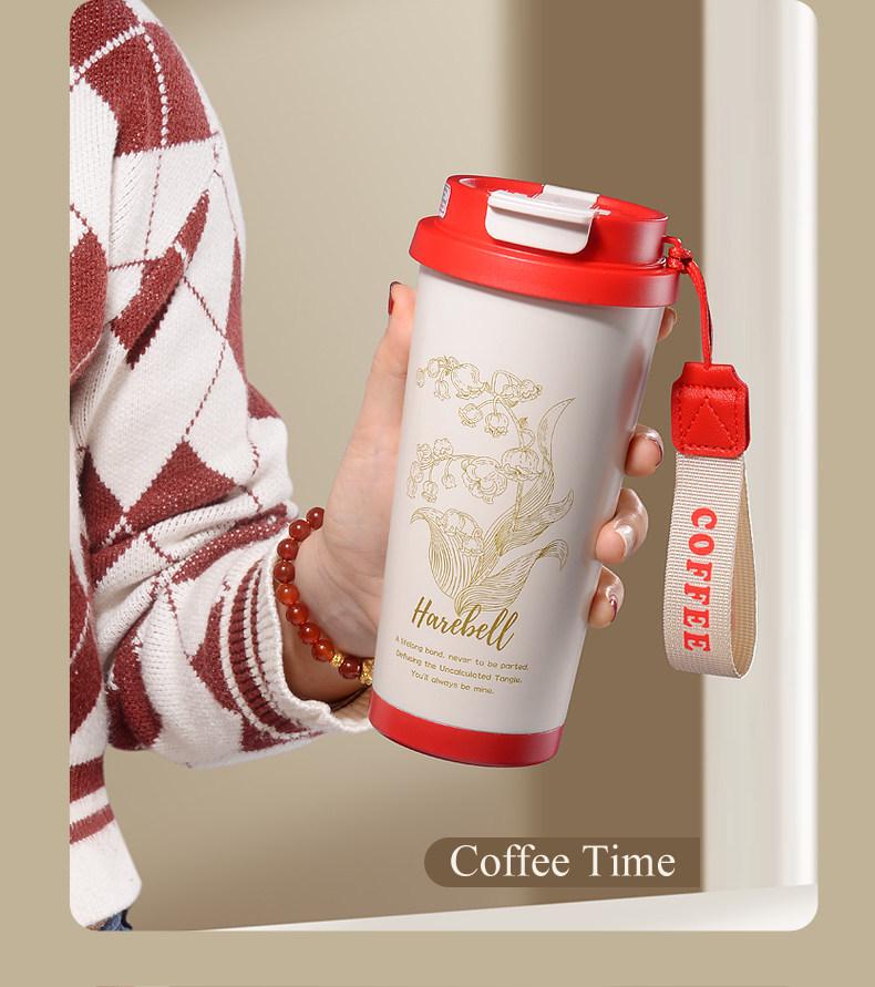 Lily High-Value Thermos Mug with Straw for Students - Large Capacity for Coffee & Water