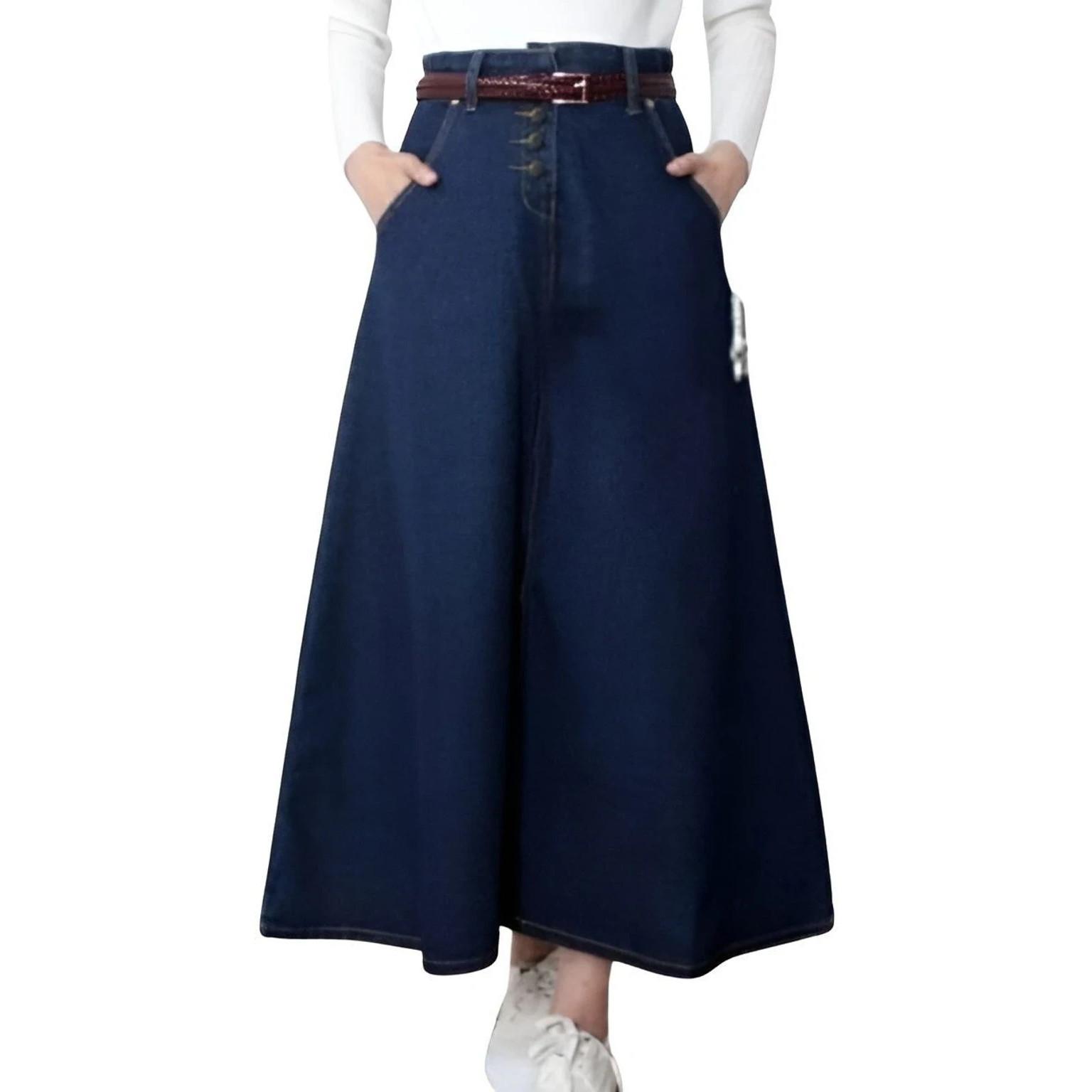 Indian Women s Aline Denim Skirt Bollywood Casual Wear Ethnic Skirt Dress 26