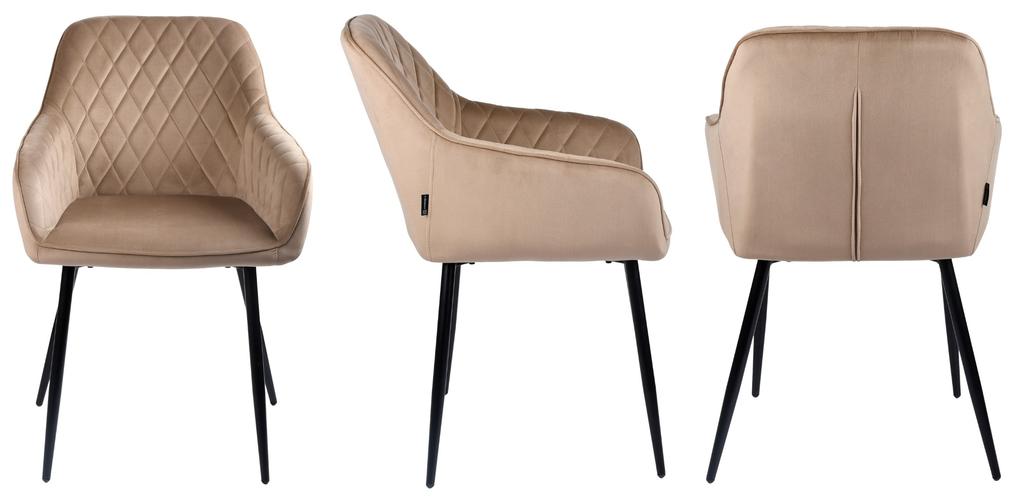 Upholstered Chair Rello Velvet Beige
