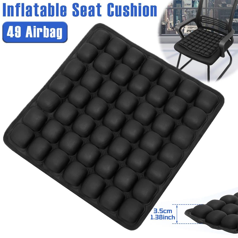 Inflatable Seat Cushion Portable Travel Air Seat Cushion 49 Airbag Comfortable TPU Air Sitting Pad for Home Office Car Traveling
