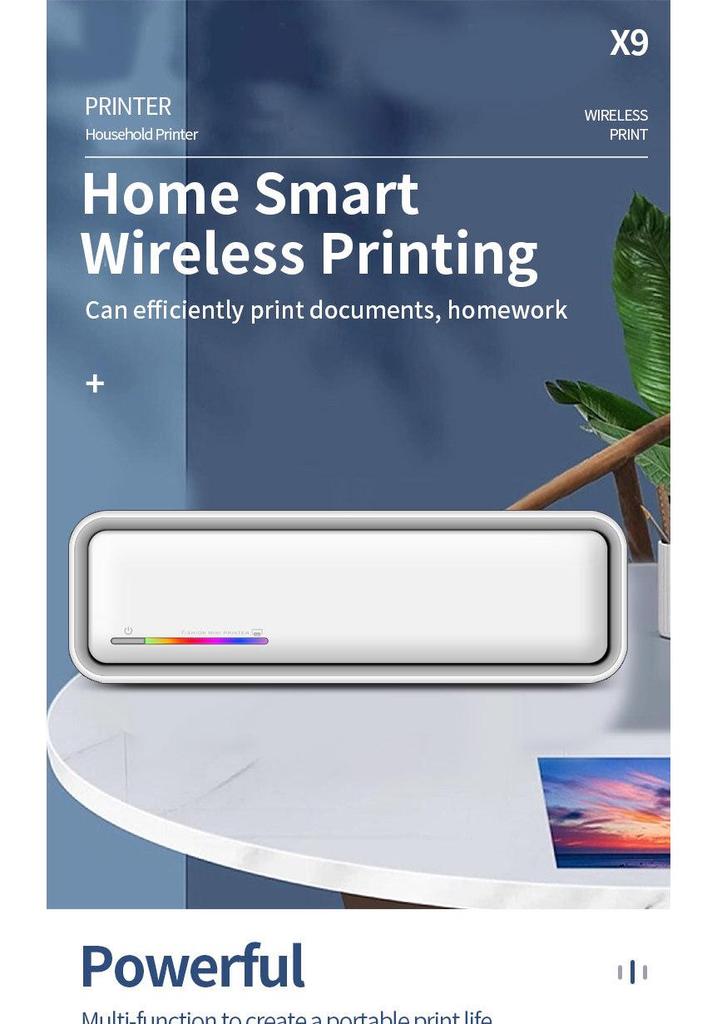 A4 Inkless Bluetooth Thermal Mini Printer for Tattoos, Documents, Photos, Office Labels.