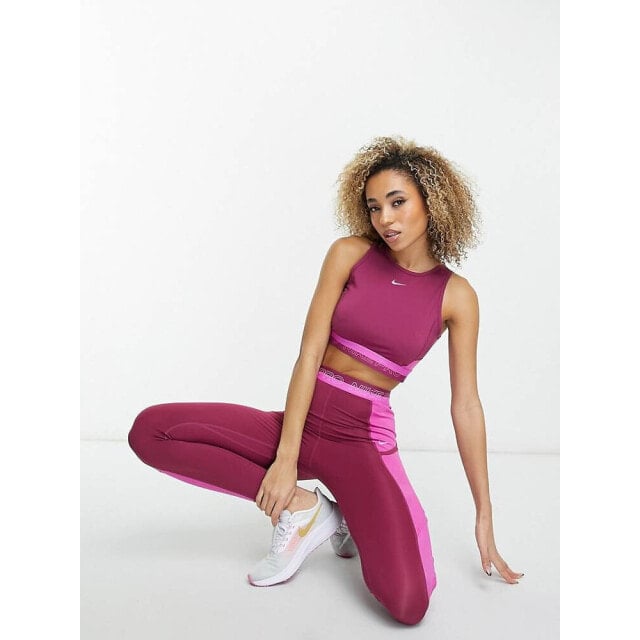 

Nike Pro Femme Training dri fit cropped tank top in purple