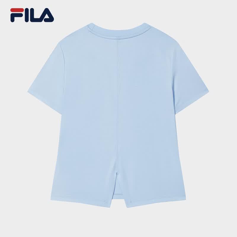 Fila Women's Knitted Short Sleeve T-Shirt with Slit Back