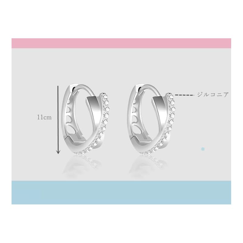 Shandtsuki ring earrings ladies earrings hoop earrings dangling earrings zirconia drop earrings simple business earrings Compatible with metal