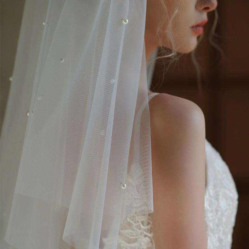 Elegant Mantilla Bridal Veil Double Layer Veil Balletcore Headpieces for Pageant Prom Party Shows for Evening Dress AXYD