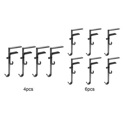 Metal Stocking Holder with 2 Metal Hooks Fireplace Garland Hanger Adjustable Mantle Hook No Slip for Fireplace Garland Vine Desk