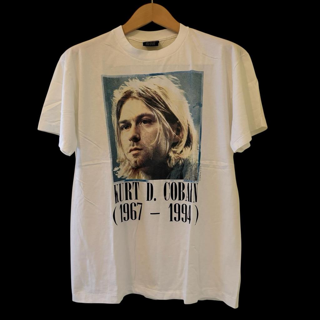 VTG Kurt Cobain Nirvana Memorial Painting Shirt Single Stitch REPRINT Size Large Unisex T-Shirt