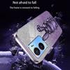 For vivo Y35 5G Pull-Out Kickstand Phone Protective Case Cartoon Rabbit Decor Cover