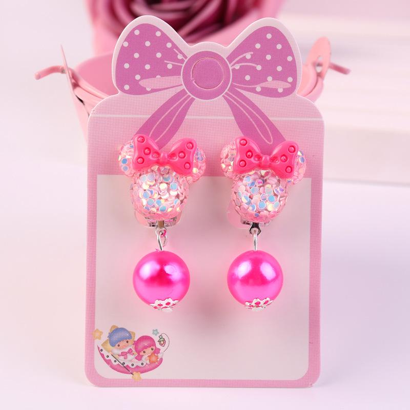 

Набор из 7 клипс для ушей желеобразного цвета для непроколотых ушей, милые серьги с жемчугом и кисточками для девочек и детей, студенческая бижутерия в длинном стиле