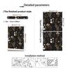 Black Floral Wallpaper Peel and Stick Contact Paper Waterproof Self-Adhesive Vinyl Wrap for Bedroom  Bathroom Cabinets Decor