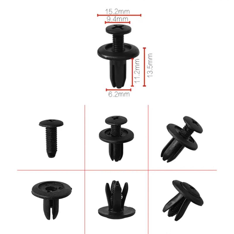 20 Stück Passend für 5MM 6MM 8MM Loch Universelle Auto Stoßstangen Befestigungsklammern Kunststoffschrauben Halteklammern Auto Kotflügel Kofferraum Schmutzfänger Clips