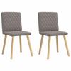 VidaXL Chaises à manger lot de 2 taupe tissu, chaise, chaise de salon, chaise d'accent, chaise de cuisine, siège de salle à 4101127