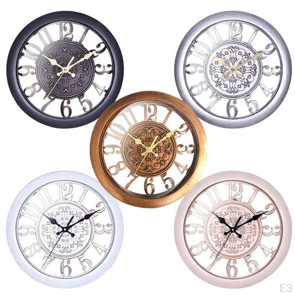 Clock Battery Operated Decorative Wall for Office Bedroom Living Room
