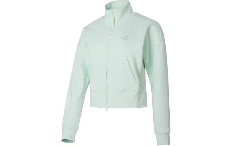 adidas Solid Color Logo Stand Collar Long Sleeve Jacket IM8849 L