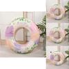 Hot Selling Classical Natural Floral Print Pink Thick Pvc Inflatable Swim Ring Pool Safety Ring Wholesale 60 70 80 90