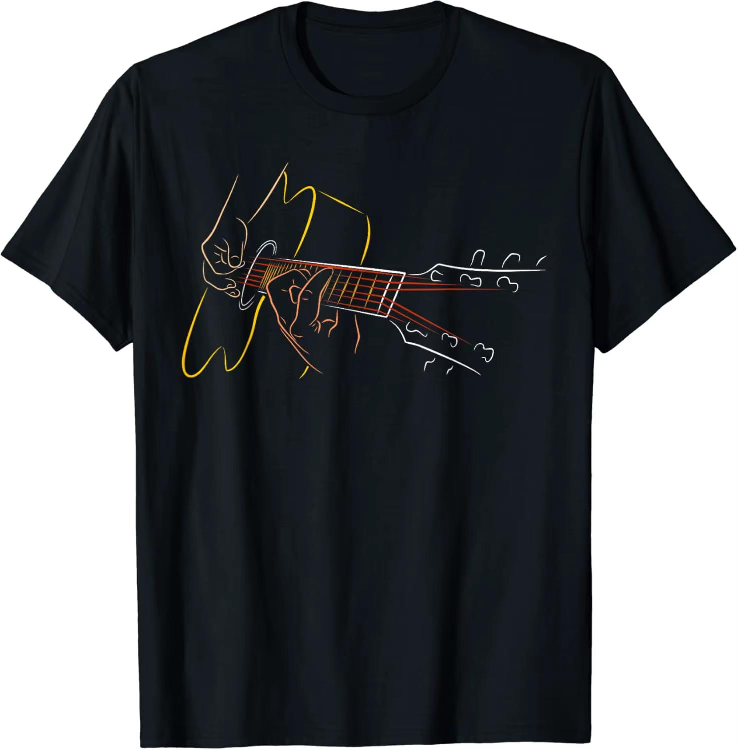 

Acoustic Guitar Player TShirt Great Guitarist or Band Gift Clothes Custom Printed Graphic Shirts aesthetic gothic oversized S