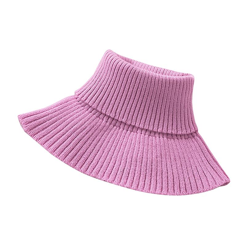 Women Knitted Fake Collar Scarf Warm Turtleneck Neck Warmer Detachable Winter Windproof Fashion False Scarf High Neck Collar
