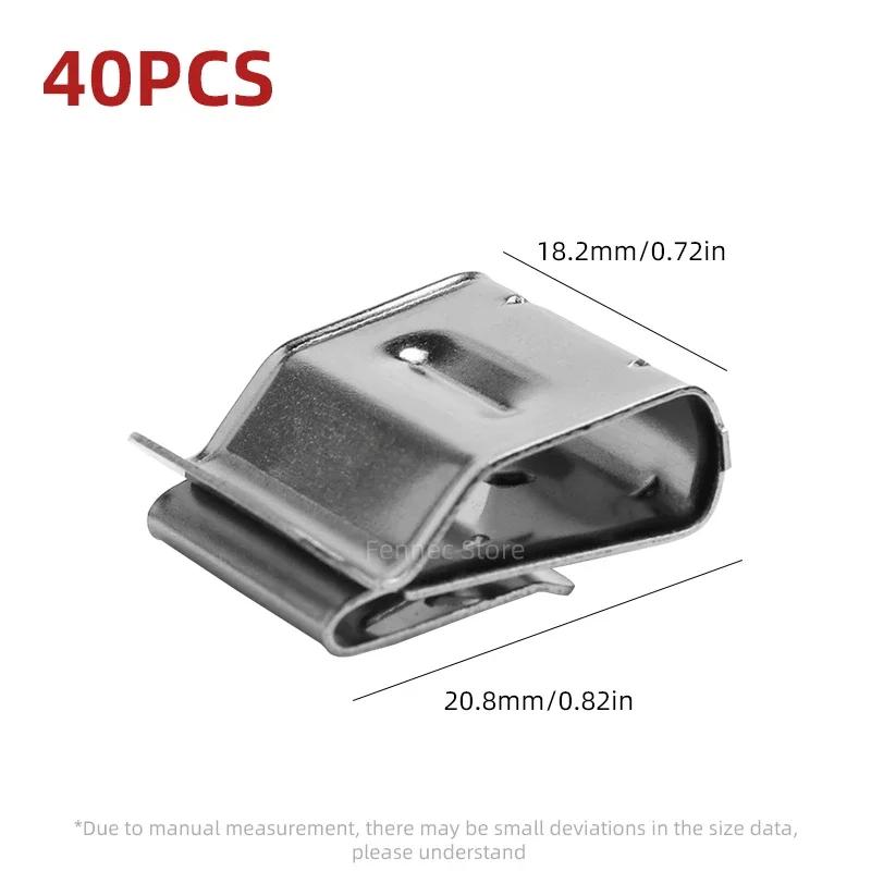 Solar Panel Wire Clips Trailer Frame Wire Clips 304 Stainless Steel Cable Clamps Double-Wire Clips for PV Wiring Boat Cable