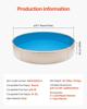 Round Pool Liner 15ft Unibead Pool Liner 47in Wall Height Solid Color