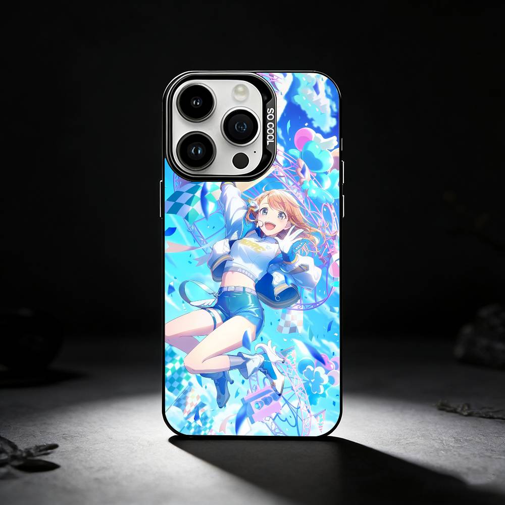 

Милый чехол для телефона Project SEKAI для iPhone 17,16,15,14,13,12,11 Plus,Pro Max,XS,Цветной серебристый чехол для телефона iPhone17promax
