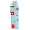 1PC Strawberry And Heart Cute Sweet Pattern 750ml Color Plastic Sports Water Bottle Leakproof Flip Straw Lid Suitable for Sports Office Home Use