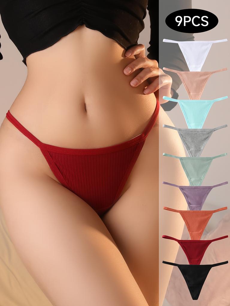 Women's Sexy Mesh Thong Underwear Low Waist Breathable T-String Panties