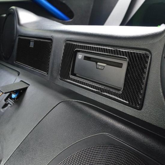 2x Carbon Fiber Car Rear Storage Box Cover For Nissan 350Z 06-09 with DVD Hole