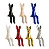 Long Ear Bunny Figurine Colorful Sitting Rabbit Statue Animal Sculpture Home Office Desktop Car Dashboard Decoration