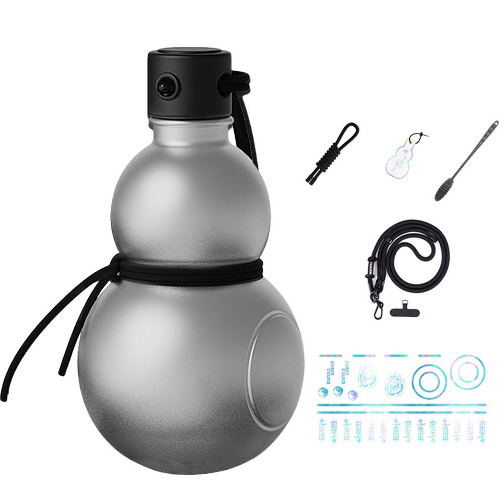 900 ML Gourd Water Bottle Chinese Retro-inspired with Strap Waist Rope Cup Brush Charm DIY Sticker Gourd Ornament