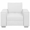 Sofa Armchair White 100 Cm Faux Leather