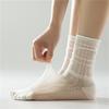 Solid Color Loose Mouth Mid-Tube Socks Breathable Sweet Stockings New Cotton Socks