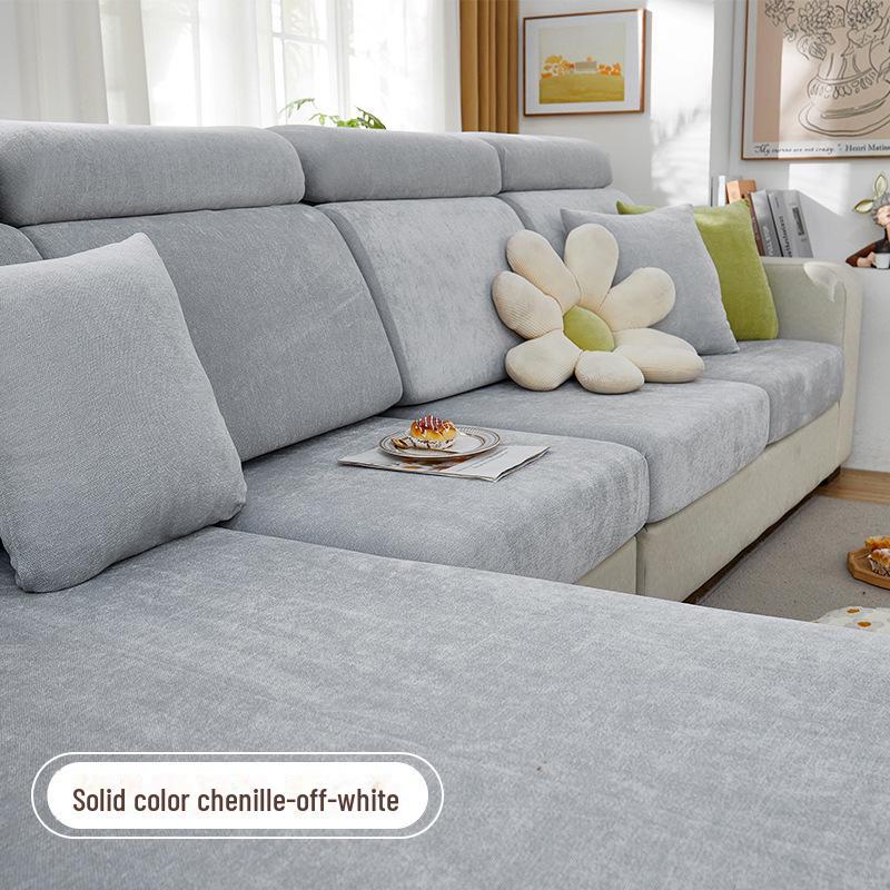 Chenilowy antypoślizgowy pokrowiec na sofę na każdą porę roku z ochroną przed zarysowaniami