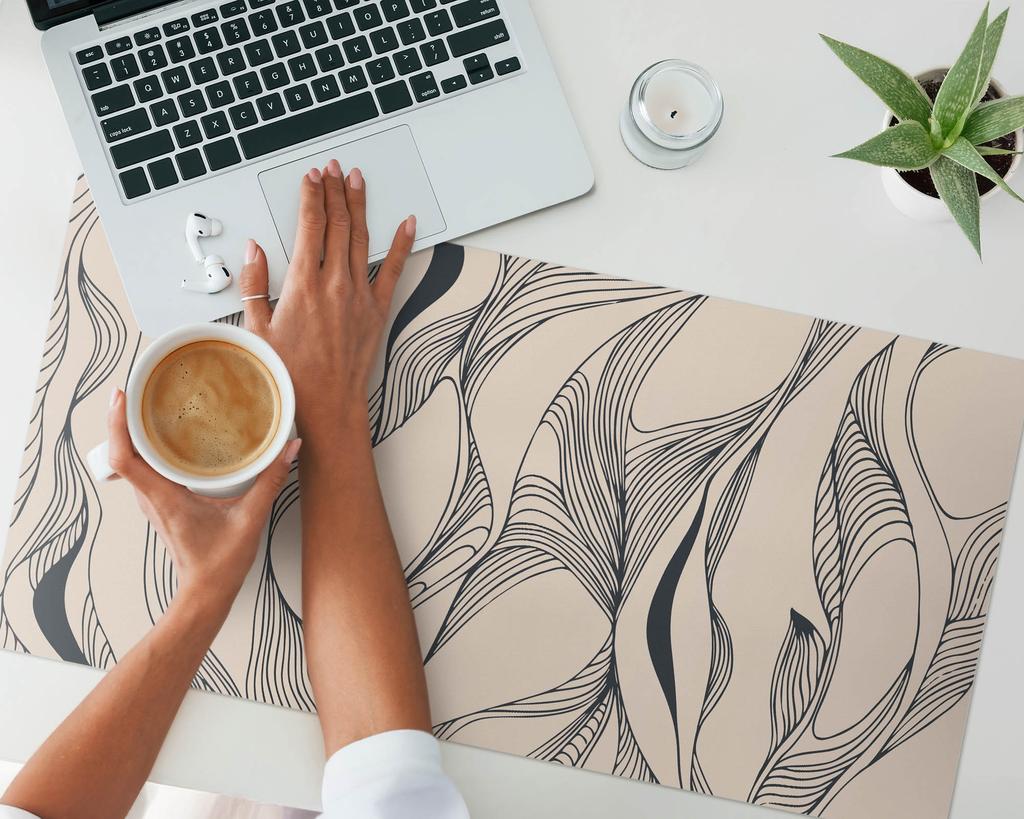 Universal Protective Pad for Table and Countertops Abstract Lines 90x45 Cm