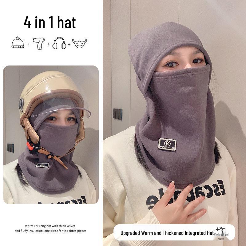 Damen Winddichtes Winter Radsport Stirnband: Gesichtsmaske, Helmfutter & Skischal Integrierte Mütze