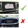 Red GPS Navigation Screen Volume, Tune Knob Ring Covers For 16-23 Toyota Tacoma