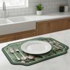 Heat Resistant Dish Drying Mat Quick Dry Table Mat New Diatom Mud Mat  Kitchen Dining