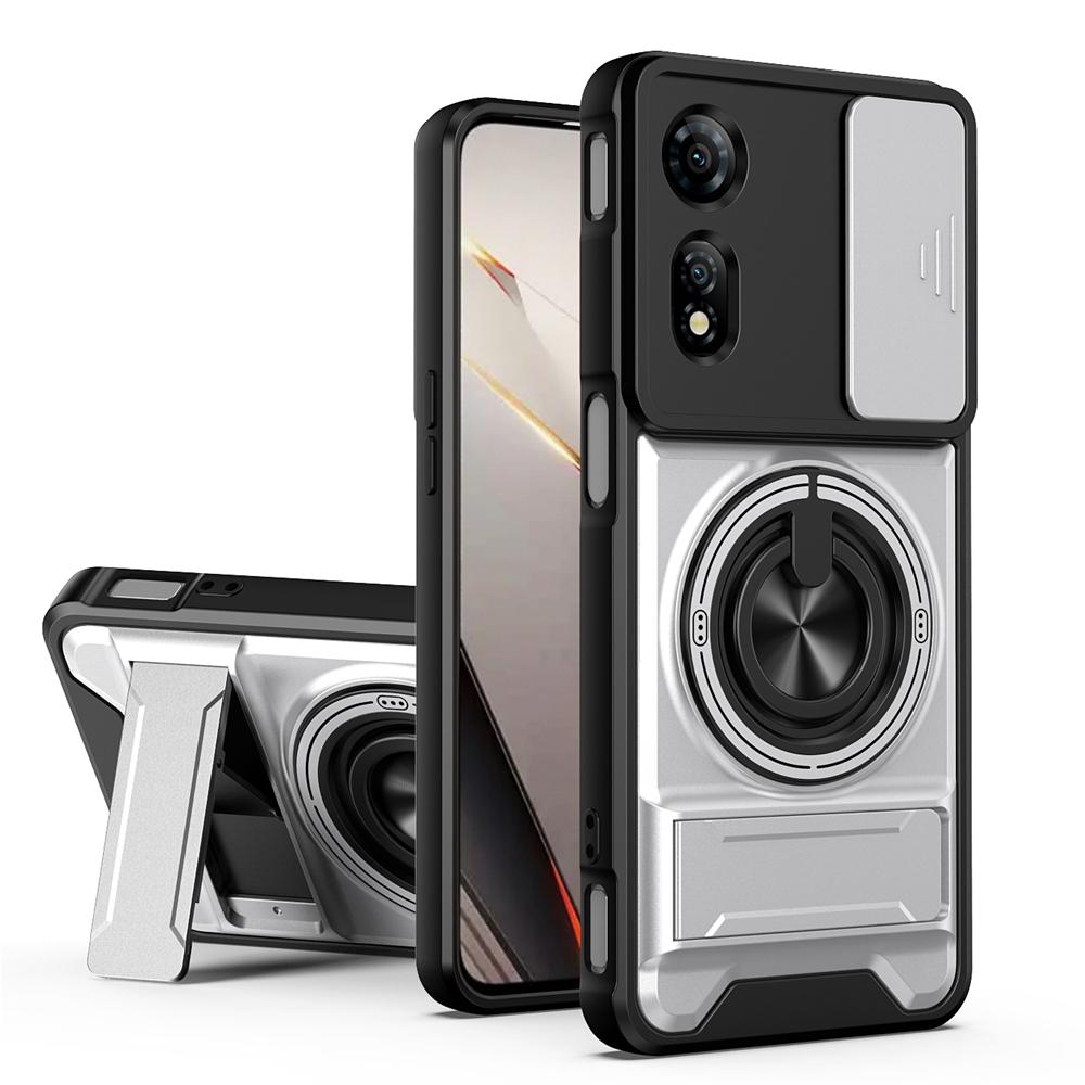 KEYSION Magnetic Phone Case for ZTE nubia Neo 2 5G Slide Camera Protection Upright Kickstand 360° Ring Shockproof Back Cover