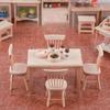 Ornament Doll House Decor Wooden Decorative Mini Tiny Table Dining Room Dollhouse Furniture Chair