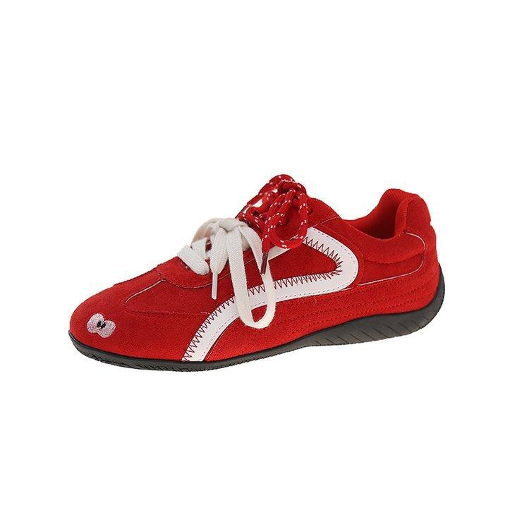 

Soft leather version~ Apple shoes red thin-soled racing shoes spring 2025 new versatile casual fashion moral training shoes 40