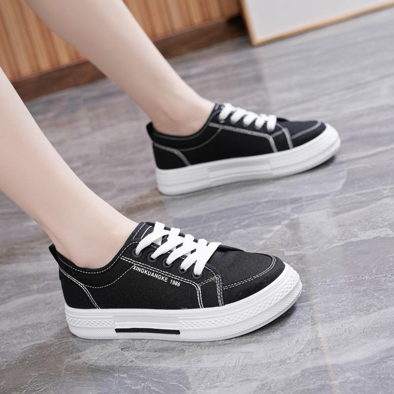 Spring new ins trendy canvas shoes student running casual shoes board shoes street shooting RF