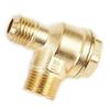 3 Port Check Valve Zinc Alloy Male Thread Connector Tool For Air Compressor