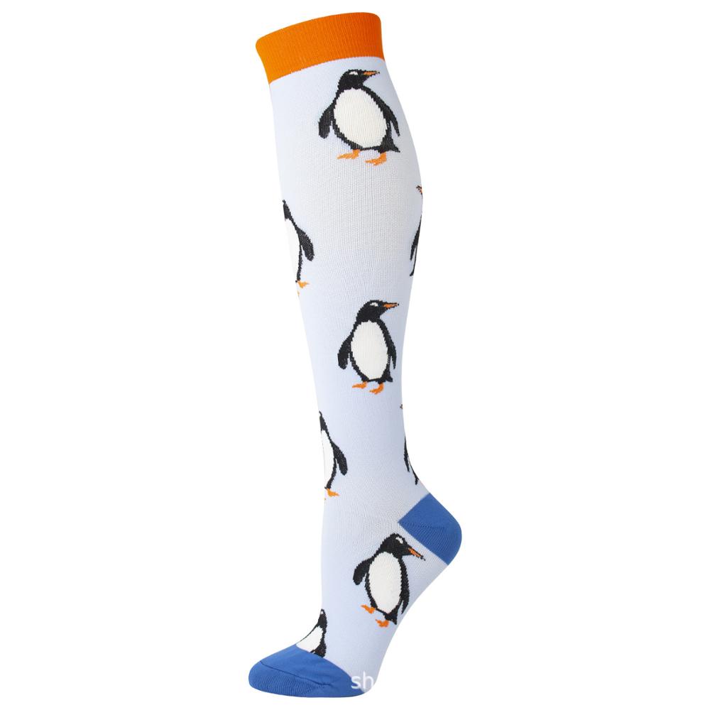 HYSAIXIA Compression Socks Funny Pattern Animals Sheep Monkey Music Cat Men Women Pressure Stockings Knee High Run Sport Socks