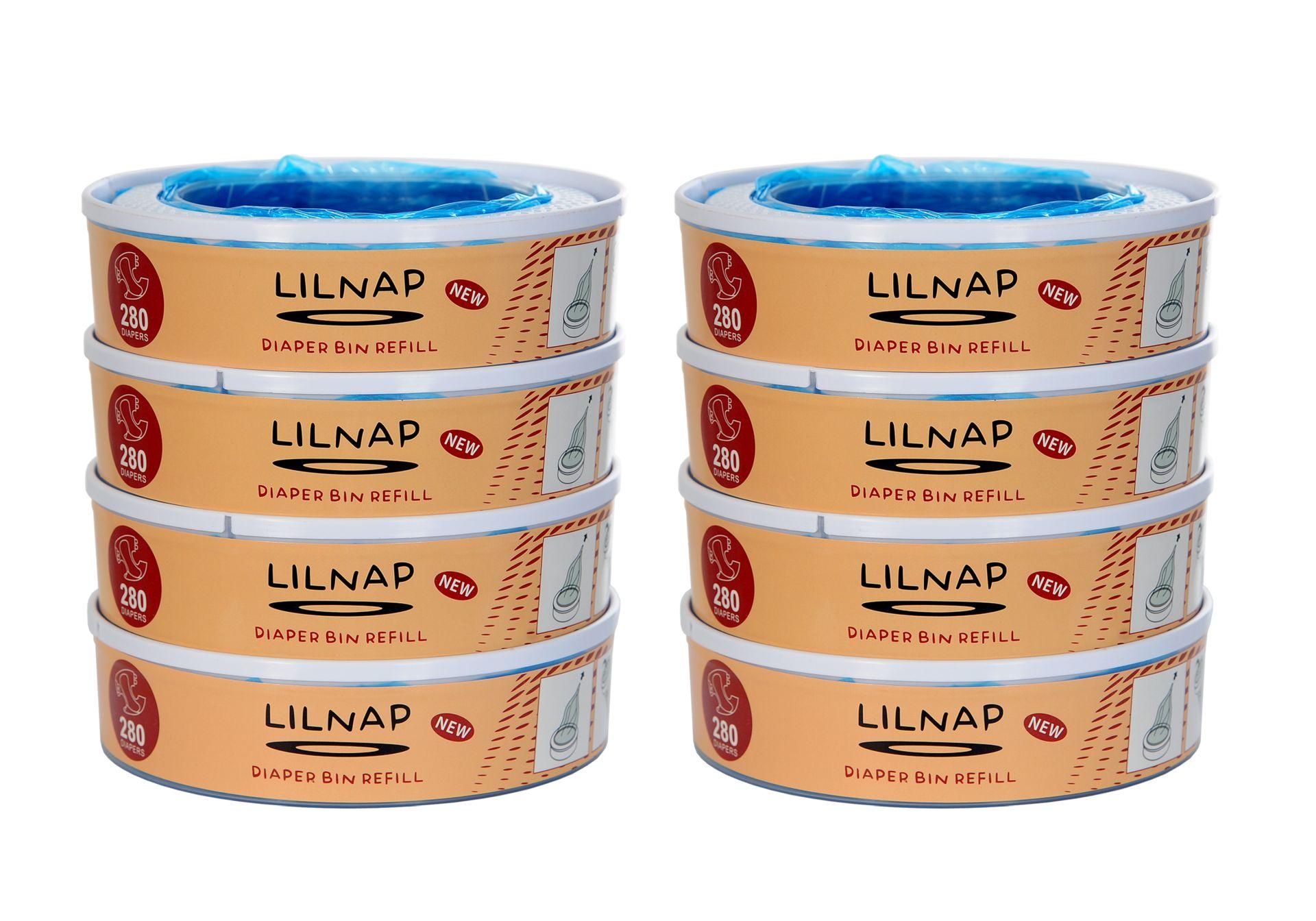 Lilnap Vulling Voor Angelcare Captiva, Angelcare Classic Nieuw Verbeterd - 8-Pack (N)