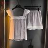 Preppy Style Skirt Camisole Shorts Set, Home Casual Minimalist Women's Loungewear, High-end Pajamas for Women's Summer
