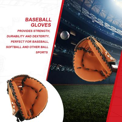 Baseballhandschuh PU-Leder Baseball-Feldhandschuh Verschleißfest Softballhandschuh Anfänger Spieltraining für Jugendliche Erwachsene Übung