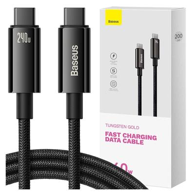 Baseus Tungsten Gold 240W 2 M USB-C To USB-C Cable (Black)